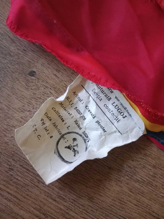 Cravată de pionier din perioada comunistă