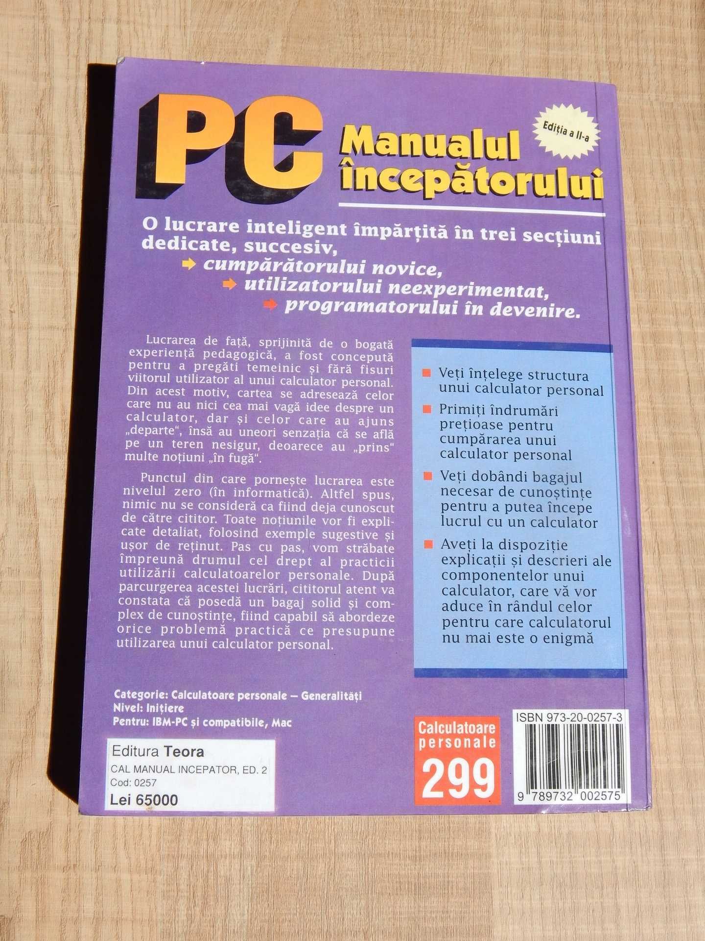 Calculatorul Manualul incepatorului Marinescu Dumitriu Teora 1999