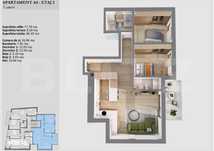 Apartament de 3 camere, bloc premium, etaj intermediar, zona Semicentr