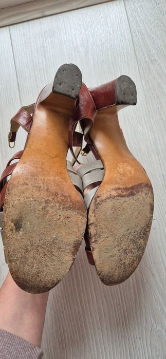 Sandale vintage din piele