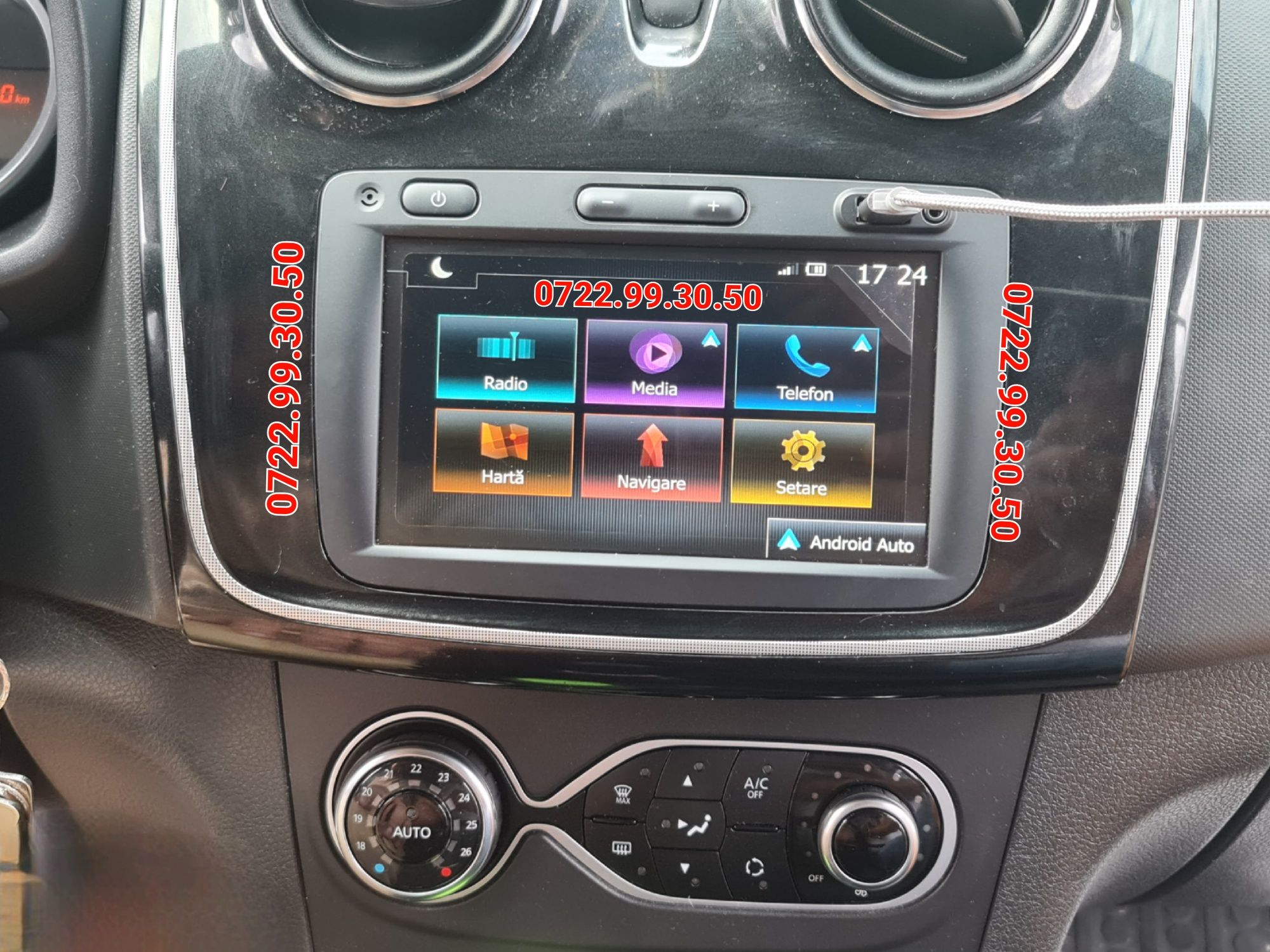 Navigație Dacia Logan MediaNav Android Auto Apple CarPlay Hărți 2024
