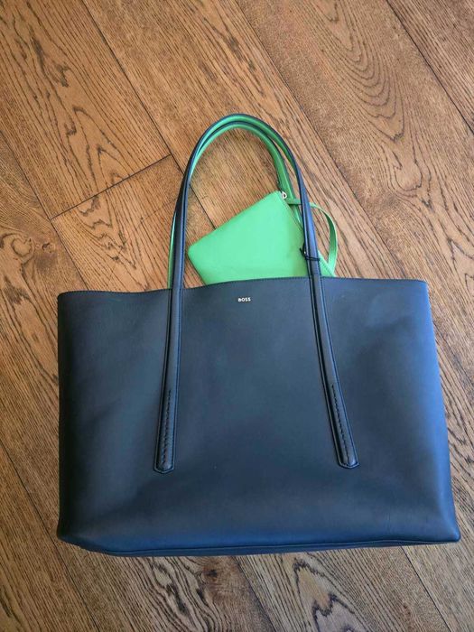 Луксозна двулицева дамска чанта BOSS Taylor Shopper-U, нова
