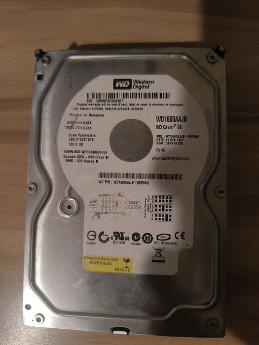 HDD WD 2,5 IDE 160gb testat