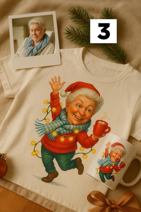 Portret digital personalizat- cadou de Craciun livrat online