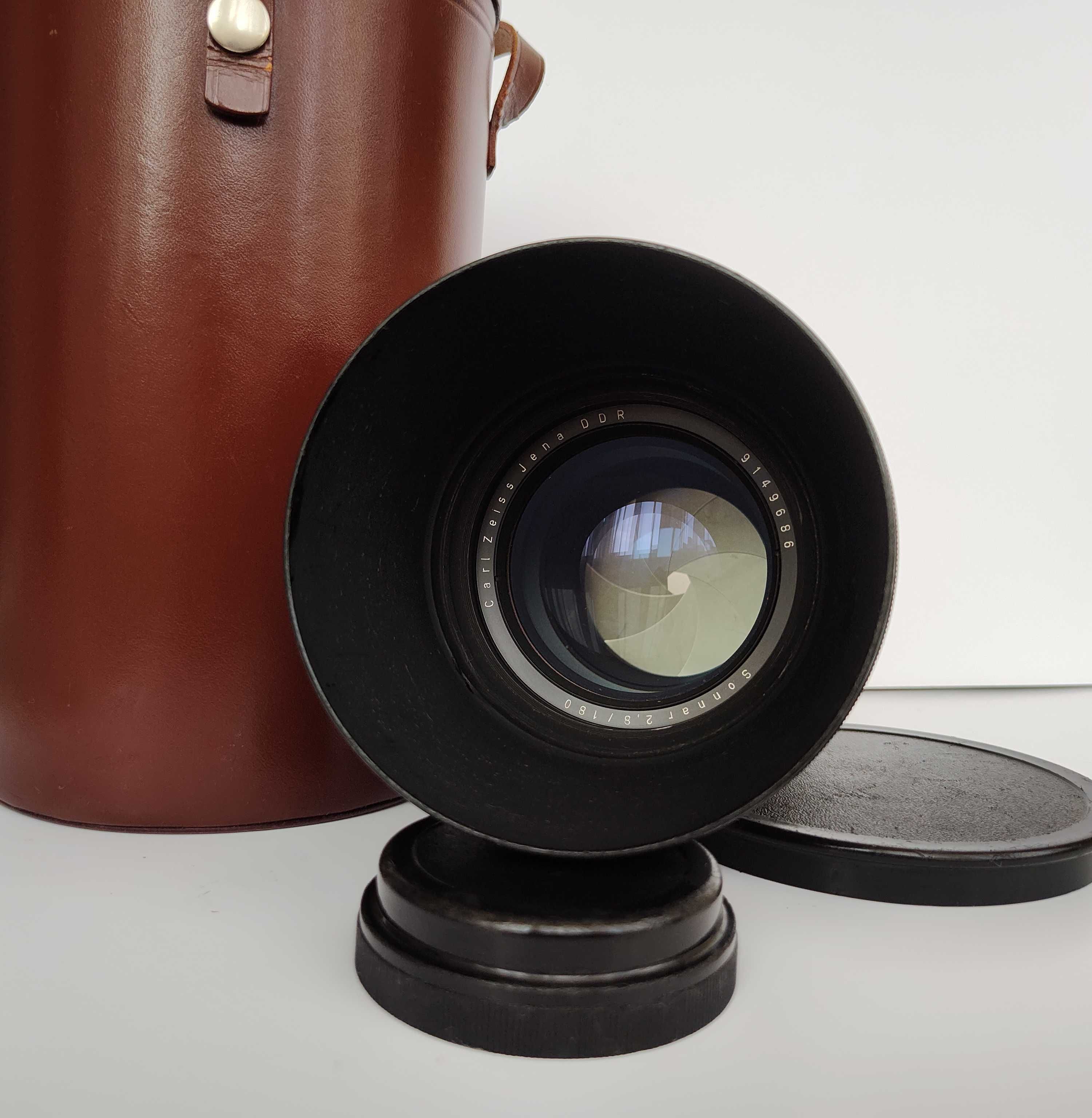 Обектив Carl Zeiss Jena Sonnar 180 mm f: 2.8 - Pentacon Six -Р6 -зебра
