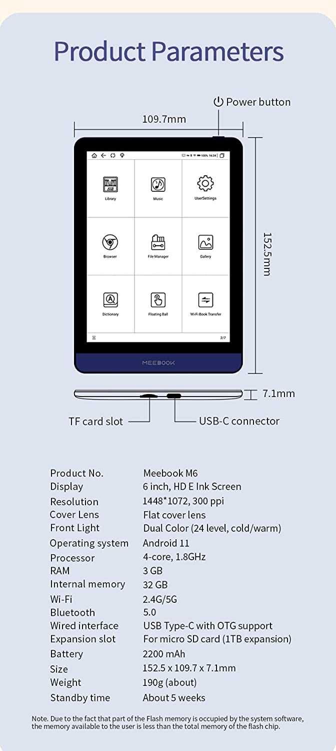 Новинка! Электронная читалка Meebook M6  6" 3/32GB + Чехол