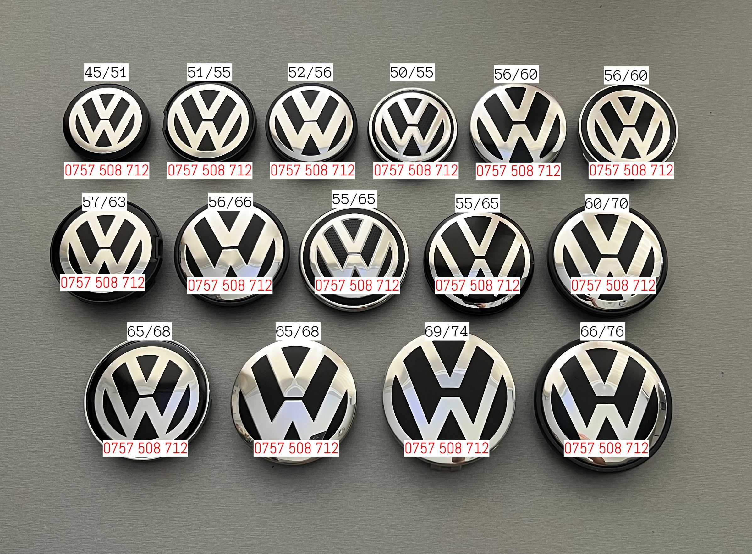 Capace jante aliaj VW Seat Skoda Porsche AUDI Volkswagen embleme roti