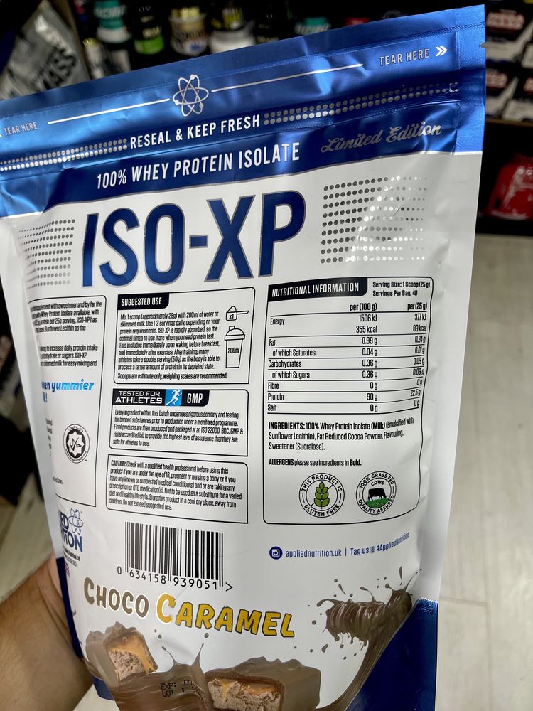 Applied nutrition ISO-XP whey isolate 1kg protein amino bcaa