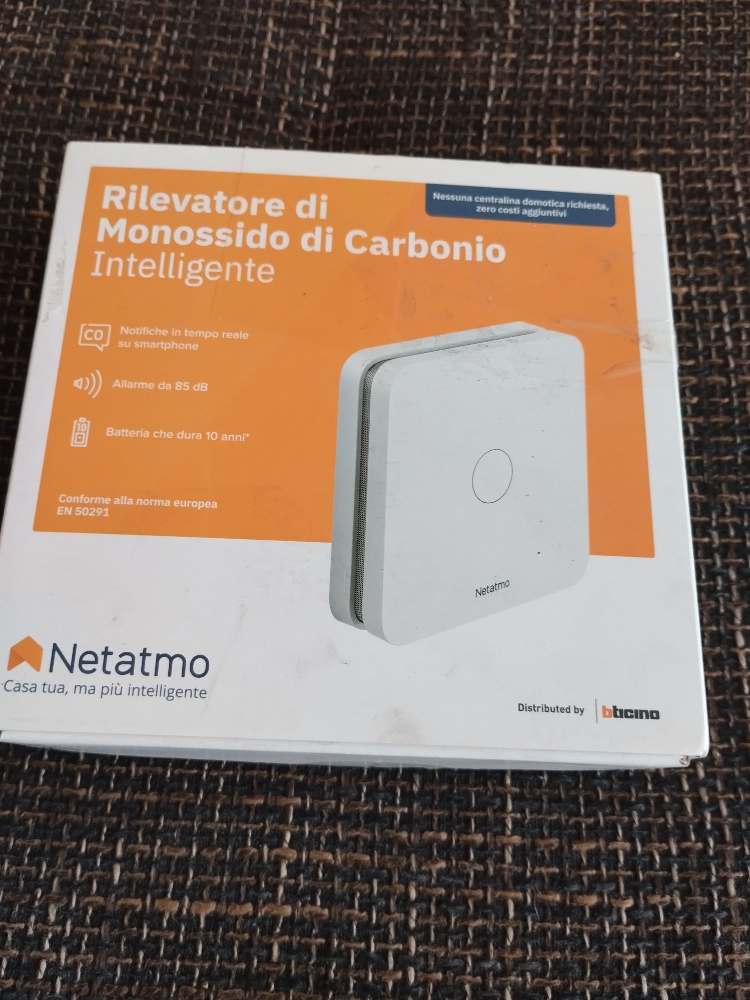 Senzor monoxid de carbon NETATMO NCO-EC, Wi-Fi, Bluetooth, alb