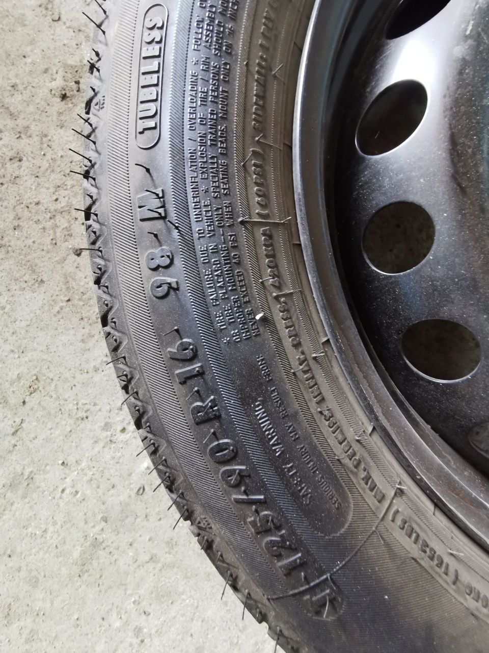 Roata de rezerva slim Mercedes C-class E-class A-class 125 90 R16