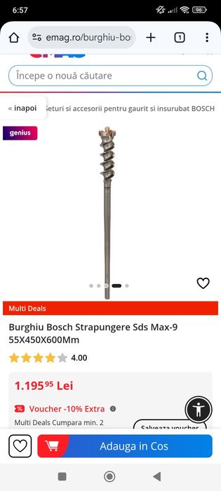 Vând burghiu Bosch sds max..