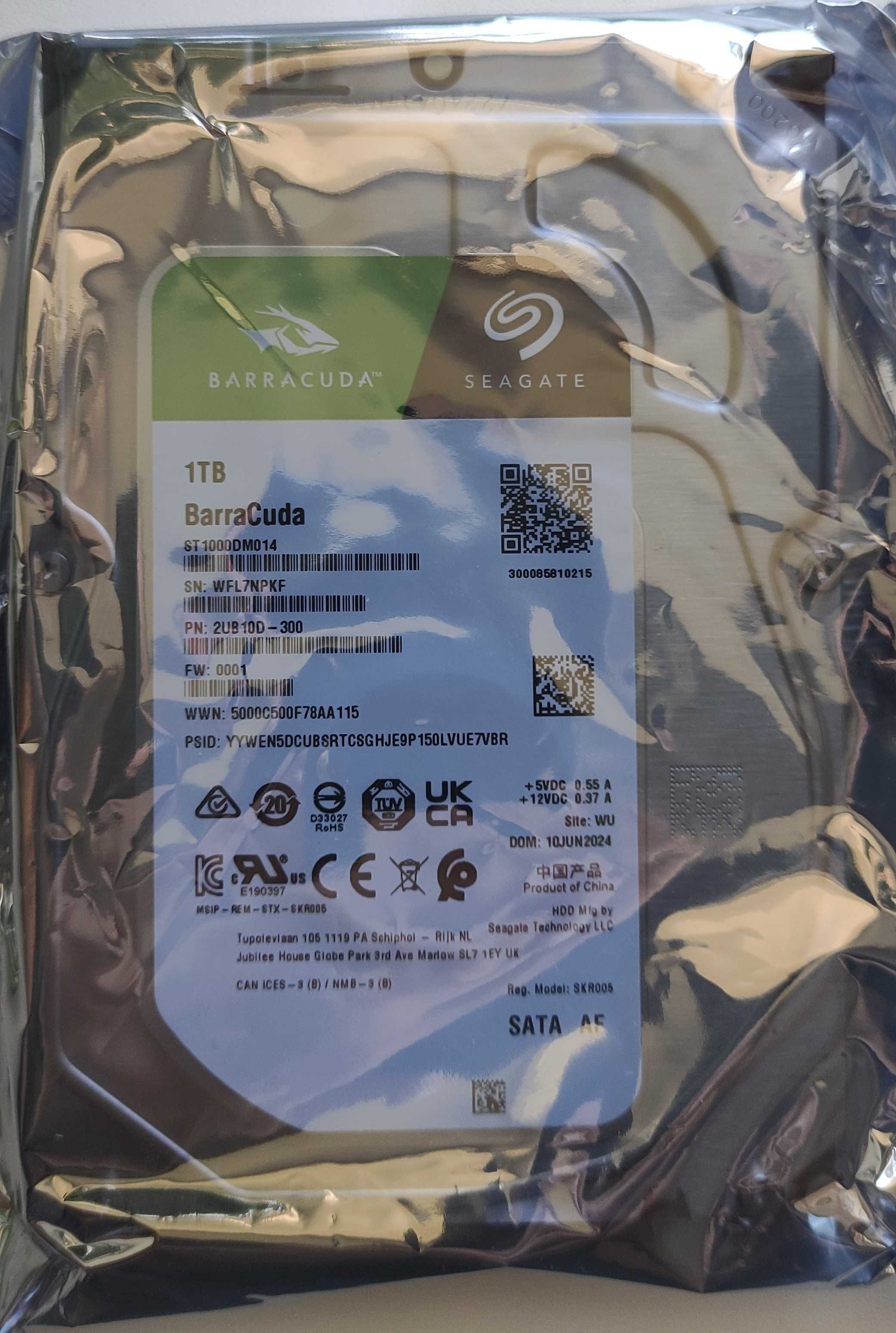 1 ТБ Жесткий диск Seagate BarraCuda [ST1000DM014]