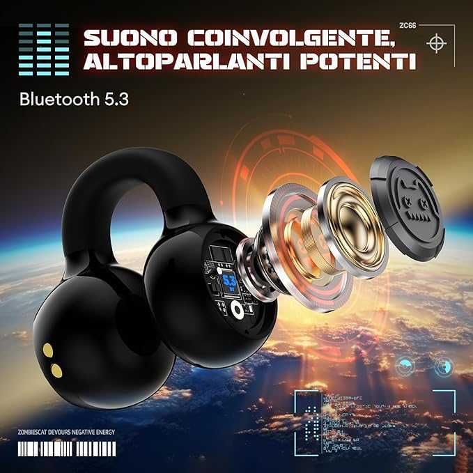 ZOMBIES CAT Bluetooth слушалки с отворено ухо