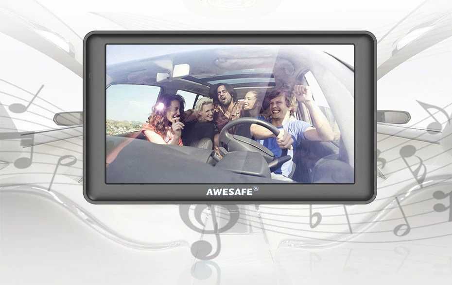 Навигация AWESAFE 7 инча 3D карта GPS Navitel Карта за камиони