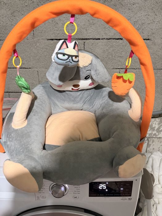 Fotoliu bebe impecabil gri cu crem