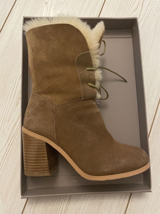 Vand botine/ ghete de piele, masura 36, imblanite