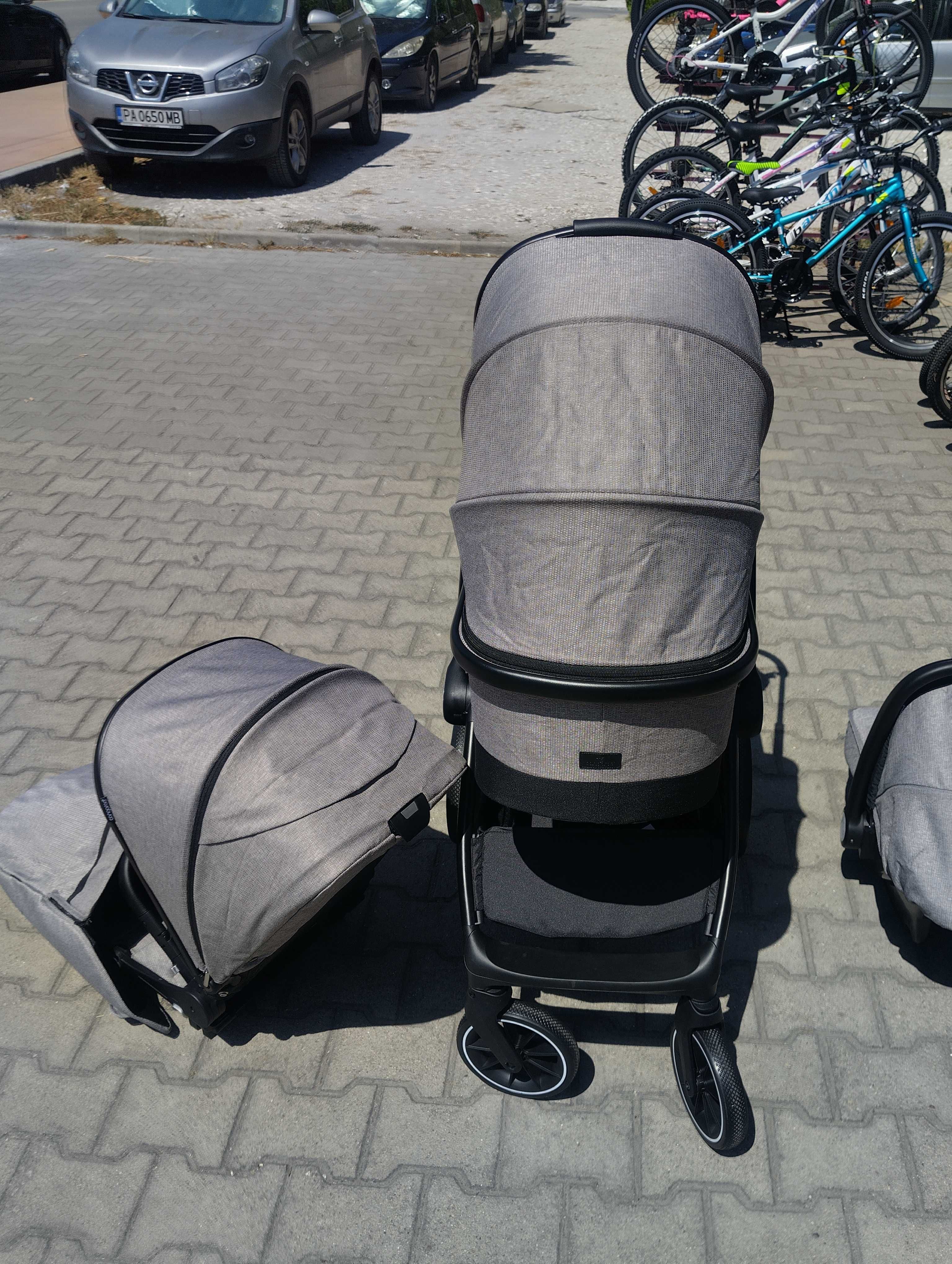 CANGAROO Комбинирана детска количка 3 в 1 CHRISTIANO бежов
