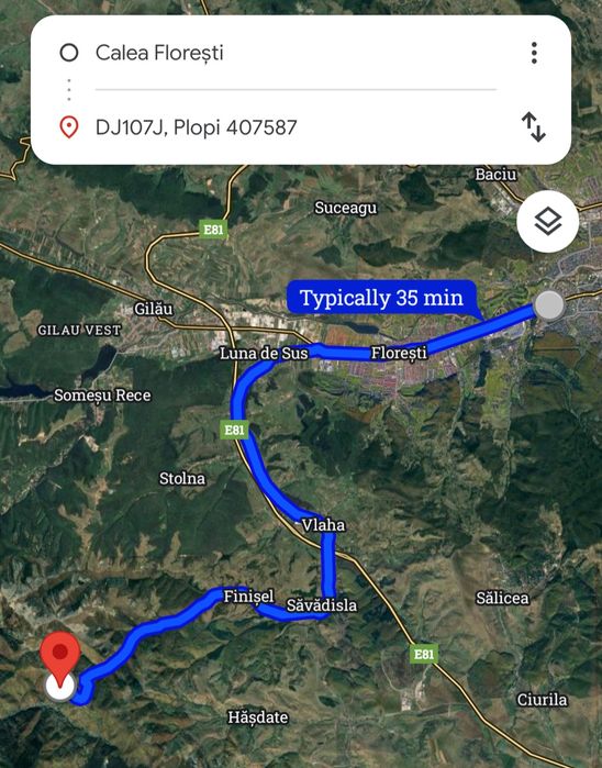 Teren intravilan 1500 mp Valea Ierii Plopi
