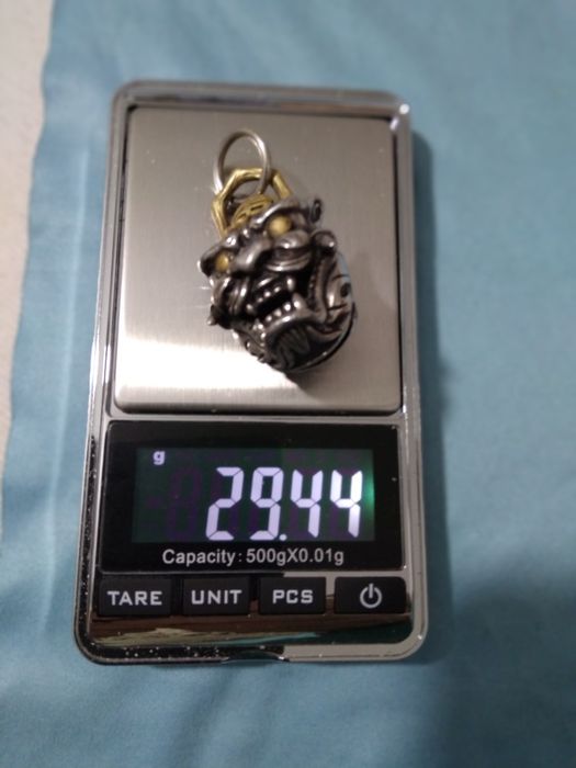 Pandant cap Dragon din argint 925 poleit cu aur