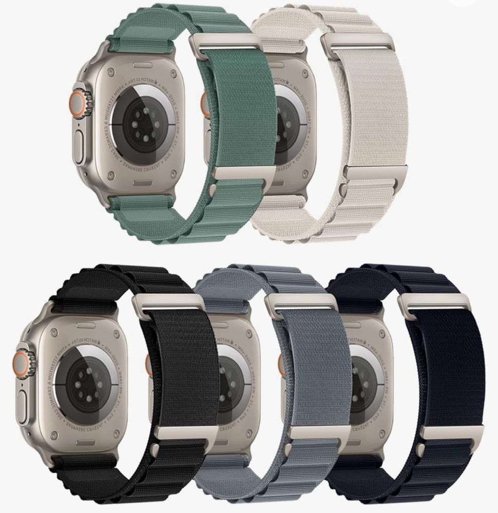Curea Husa Metal + Nylon Double Compatibila Ceas Apple Watch