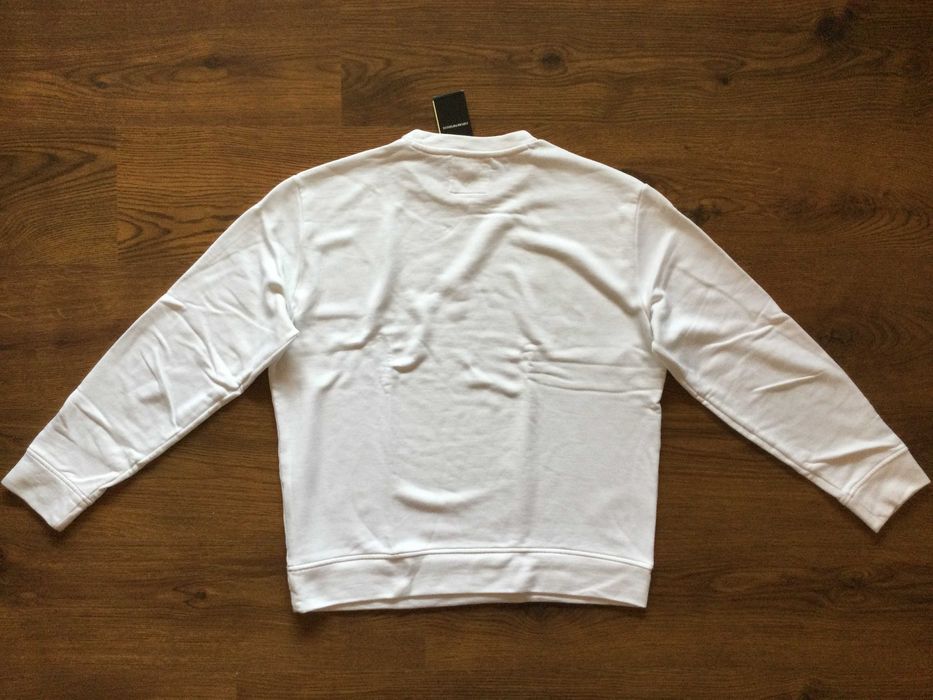 НОВА оригинална бяла памучна фланела блуза EMPORIO ARMANI размер XL