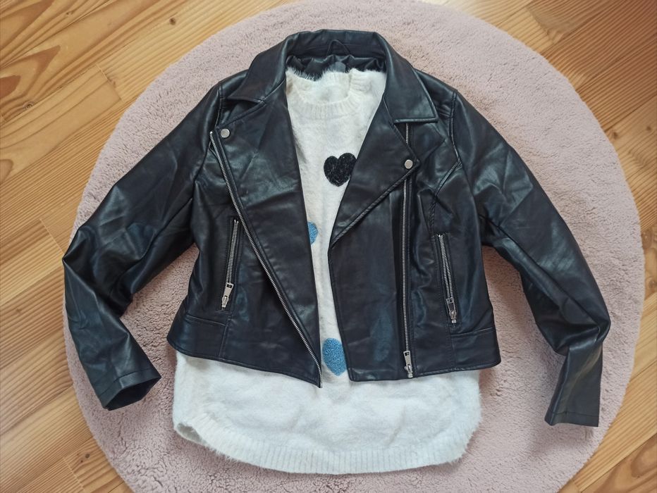 Geaca piele M/L și ghete Nr 39