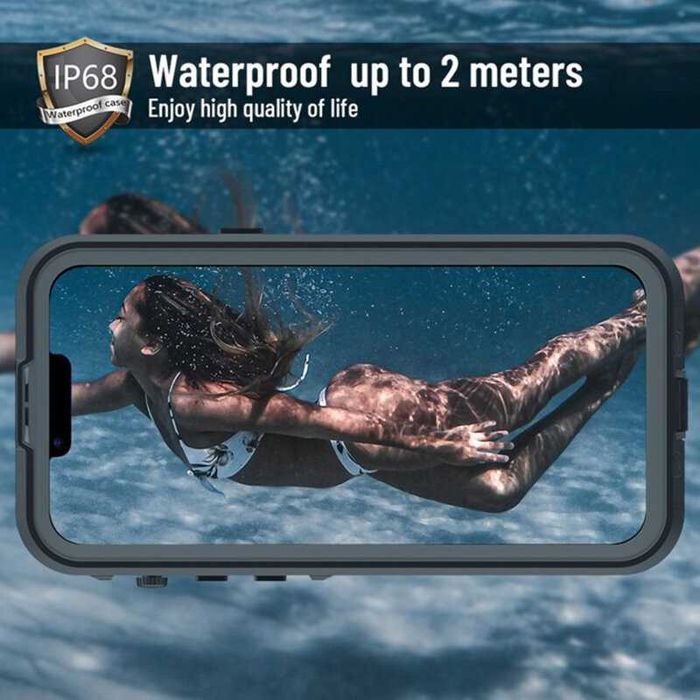 Husa antisoc 360 waterprof iPhone 15 Pro Max 14 Plus 13 mini 12 16e 16