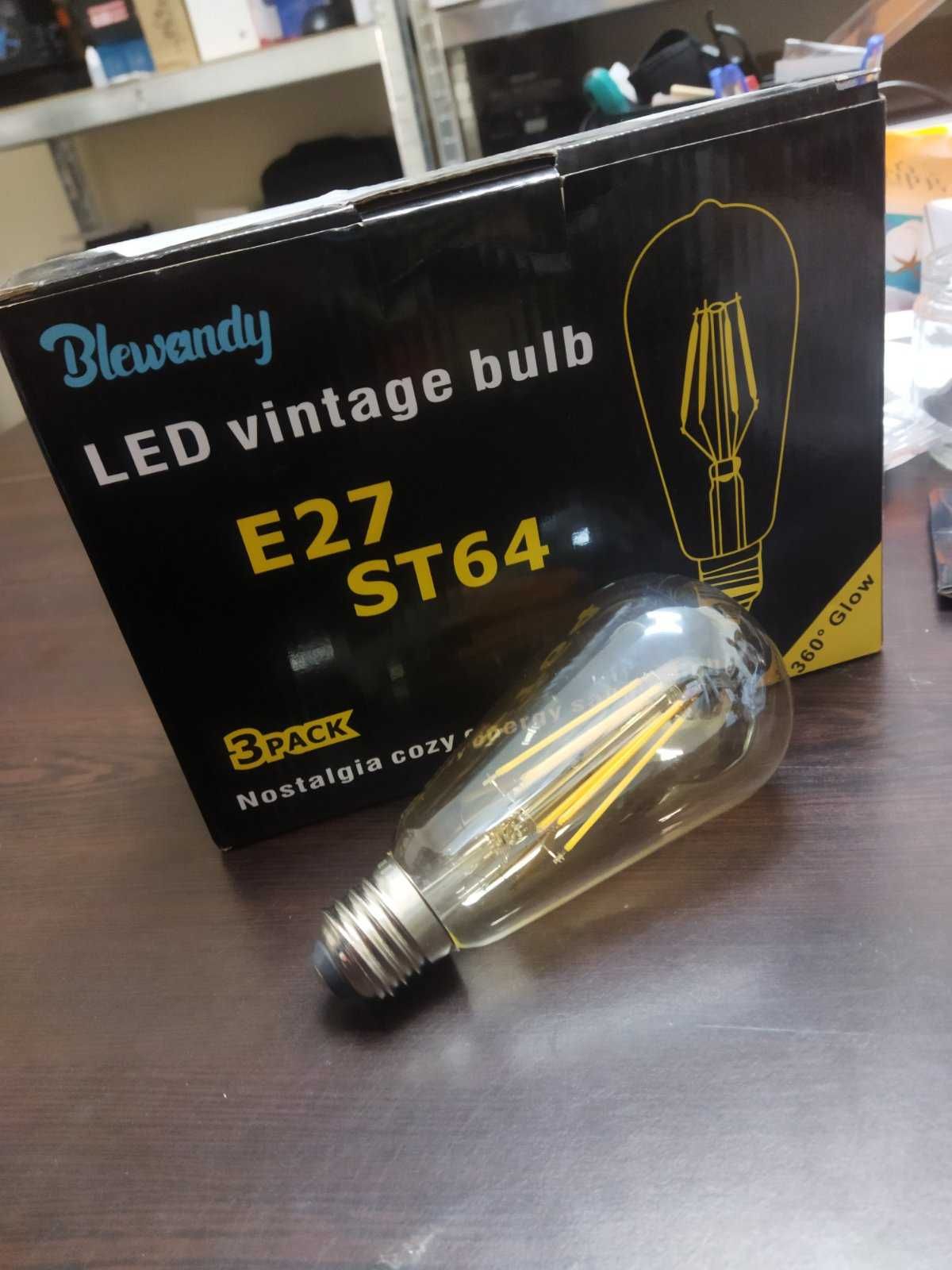 Blewandy LED ретро крушка Edison E27 топла, бяла светлина
