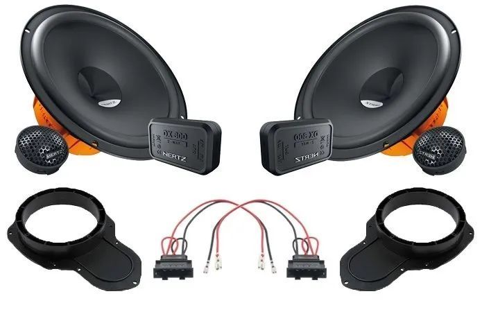 Difuzoare componente dedicate VW Passat B6, B7, Hertz DSK 165.3set sistem 2 căi, 165mm, 80W RMS, 4Ω, 4 difuzoare + accesorii