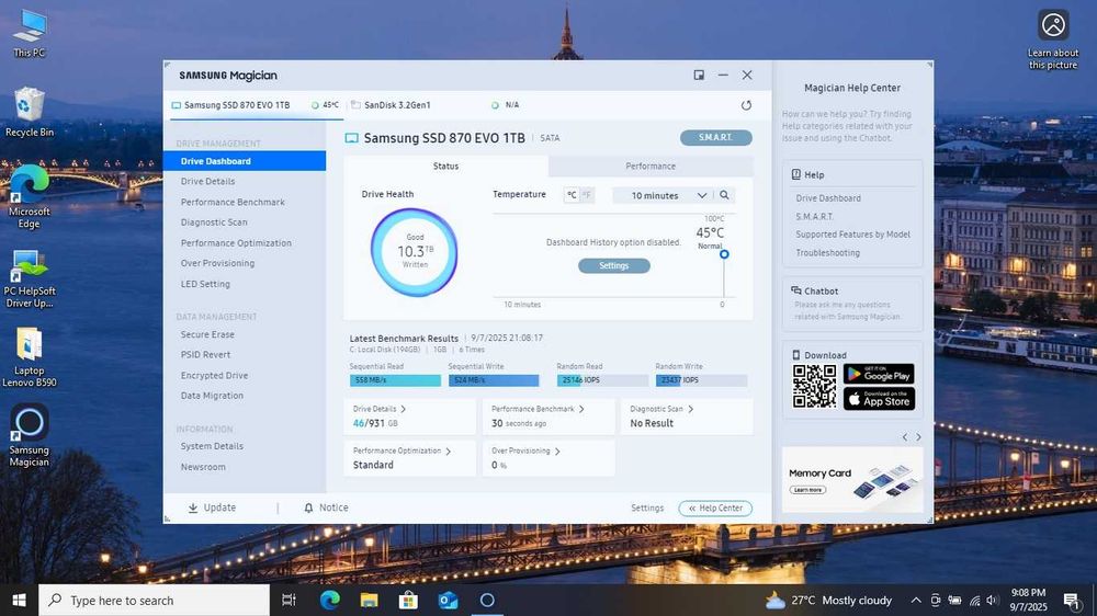 Vand laptop Lenovo B590 procesor I3 8Gb ram 1Tb SSD Samsung