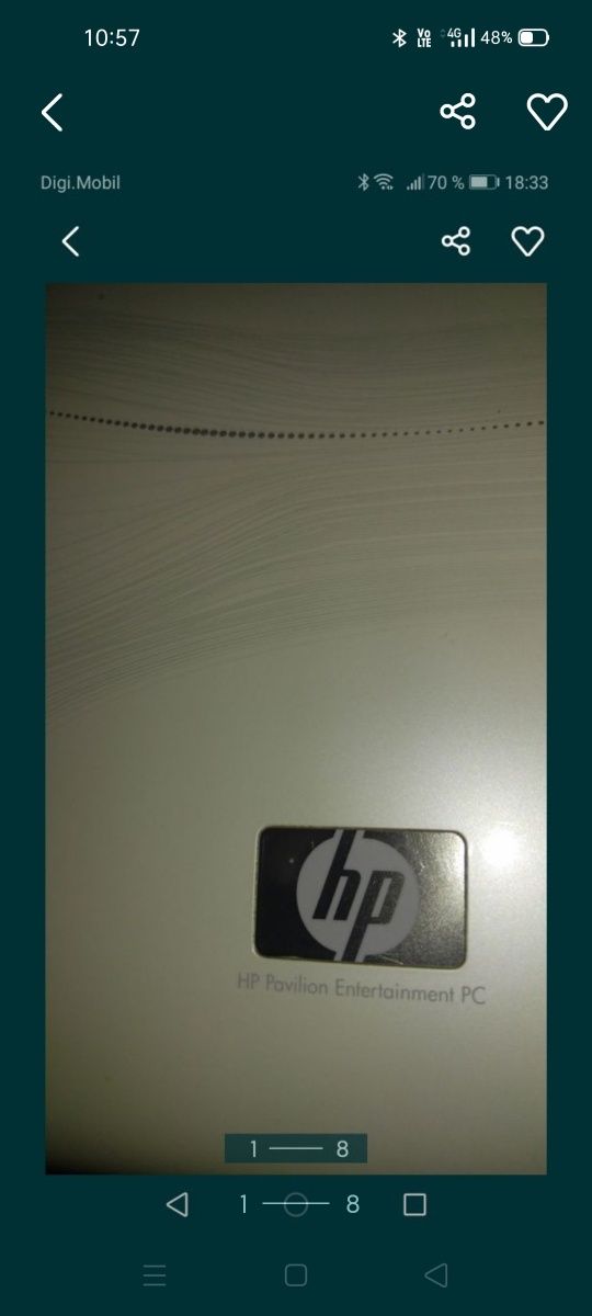 Carcasa Hp dv9  cu tastatură.