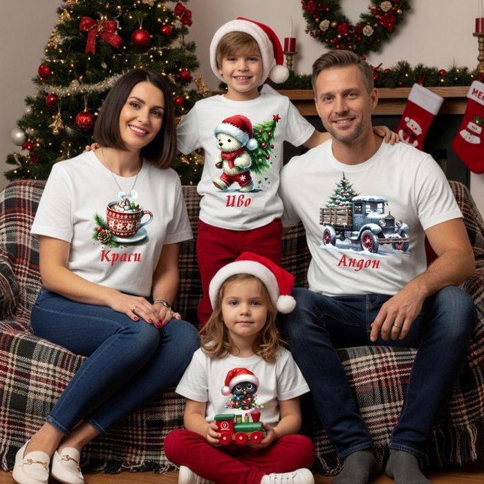 Тениски за Коледа и семейни Фотосесии