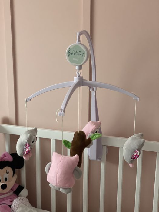 Carusel muzical cu jucarii de plus