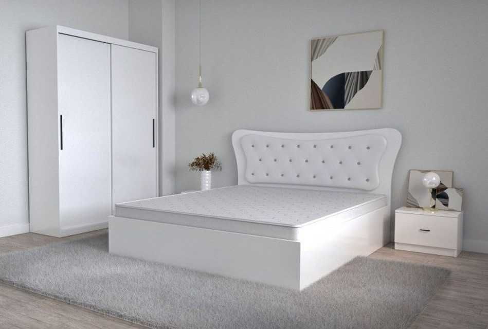 Dormitor Complet Dante / Modern / Pat / 2 Noptiere / Dulap / COD 0025