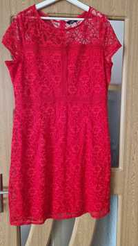 Rochie de dantela rosie masura Xl