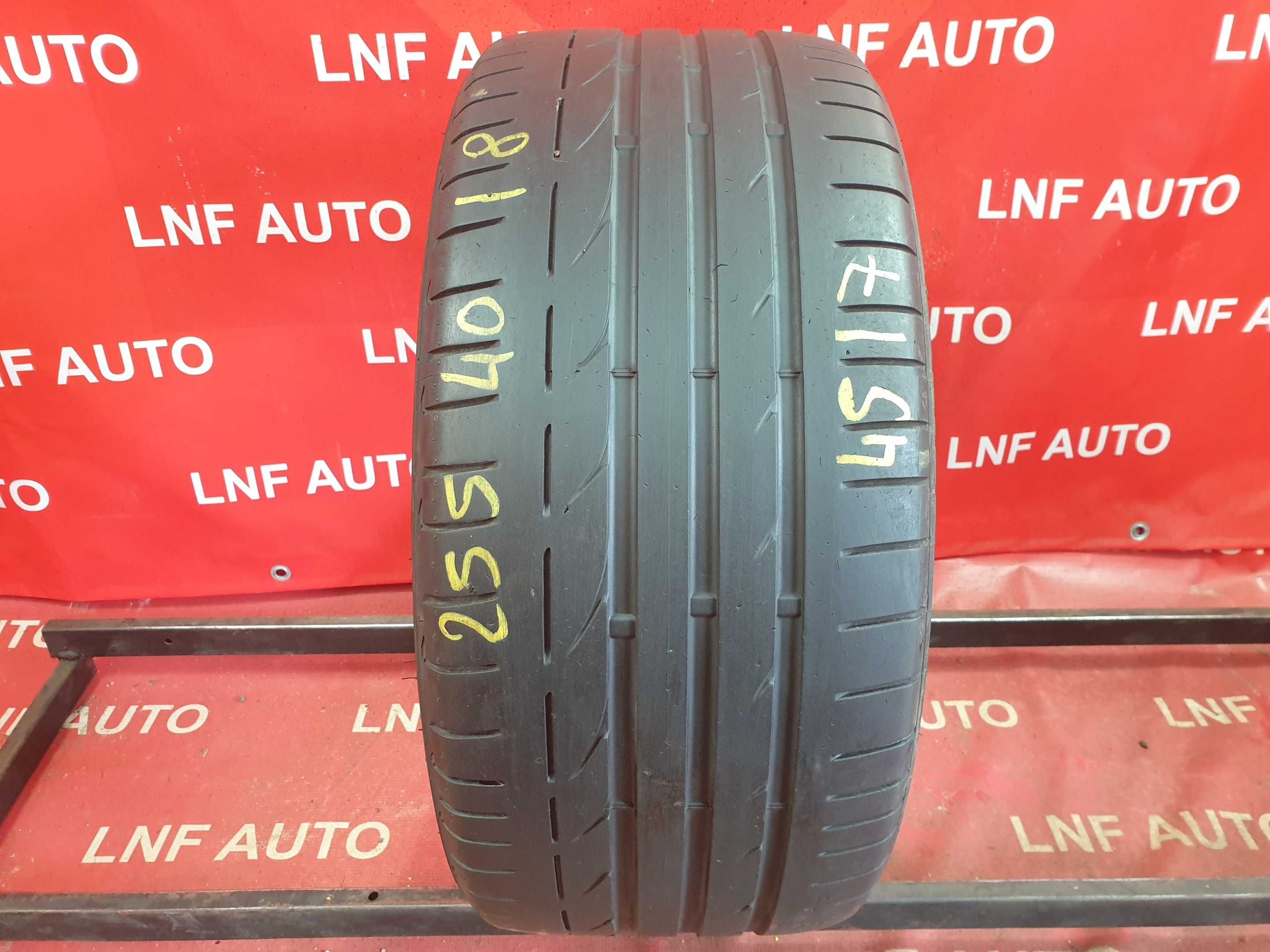 1 Anvelopa de VARA - 255/40/18 - BRIDGESTONE - 5.37 MM - DOT 4517 RSC