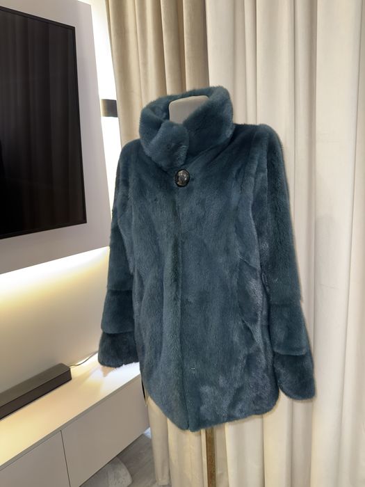 Норковая шуба цвет Изумруд imperia furs
