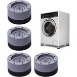 Set 4 Picioare antisoc si antiderapante pentru masina de spalat, gri