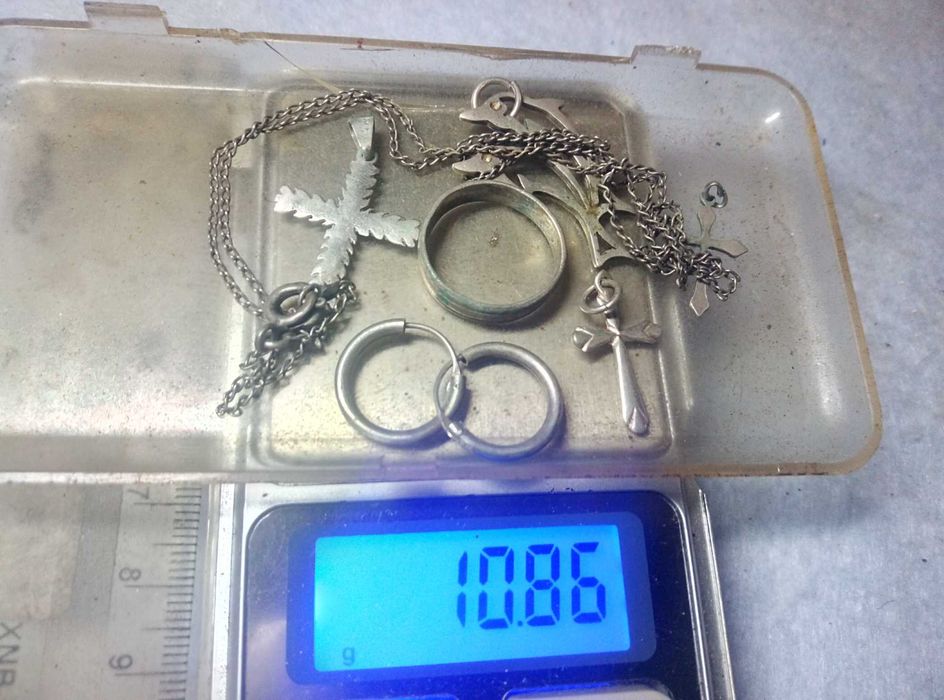 Лот Стари СРЕБЪРНИ Бижута Сребро 925 Ръчна Работа