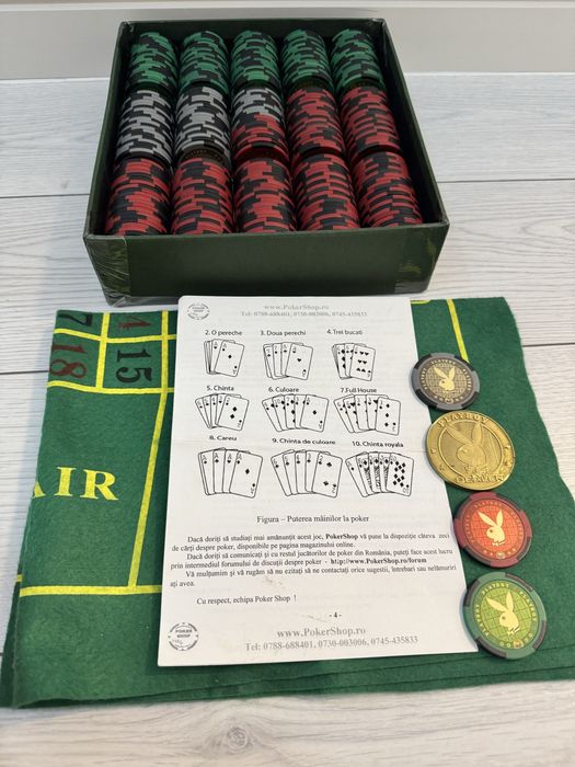Set jetoane Poker Playboy Premium 11,5 g + covoras masa