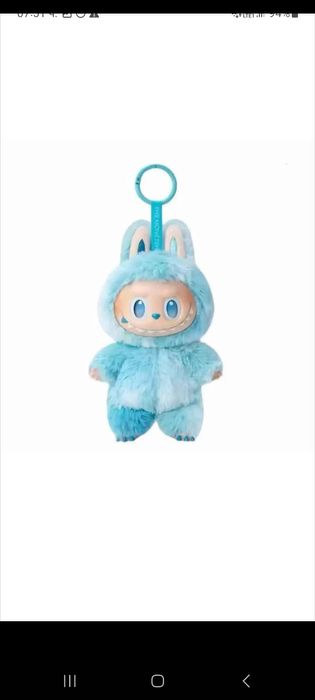 Синьо лабубу играчка