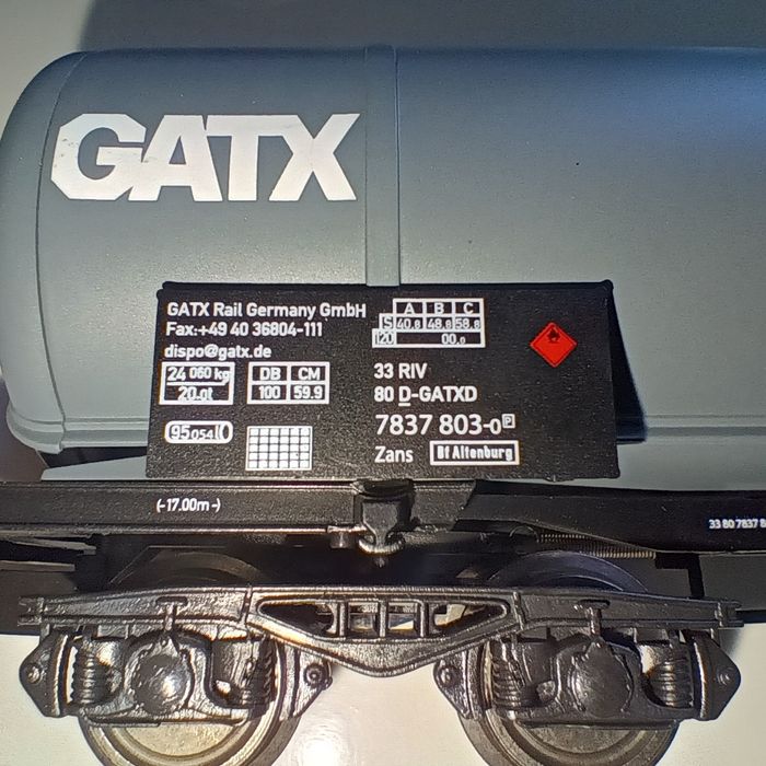 Set 3 Vagoane marfă, cisterne GATX machetă trenuleț electric scara HO