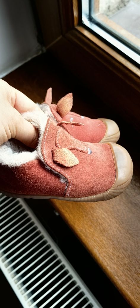 Pantofi bebe piele intoarsa zara mini