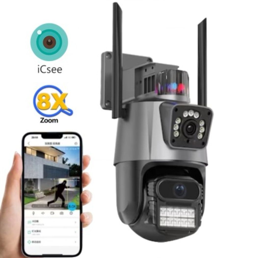 Камера за наблюдение 4K Ultra HD,8MP,датчик за движение,нощно виждане,