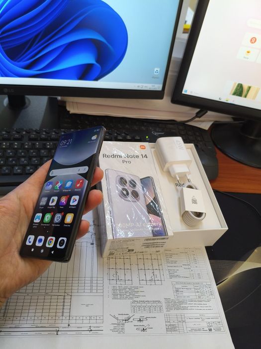 Redmi note 14pro 12/256gb(2025)3 kunlik ideal zur aybi yuq tozza tele