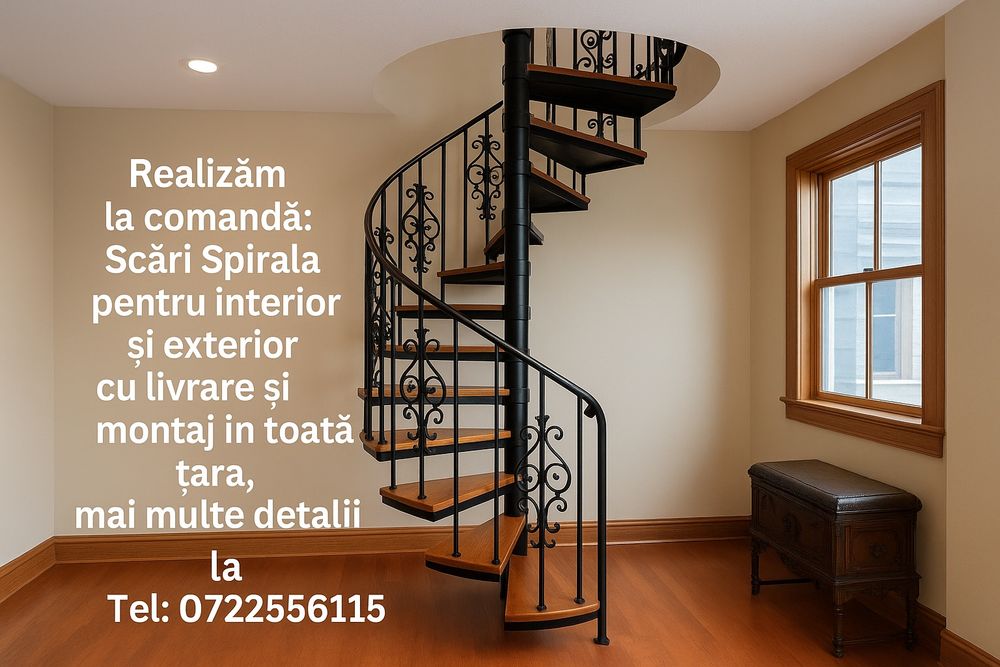 Realizăm la comandă: Scări Spirală