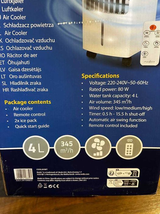НОВО Air Cooler Nedis Охладител за въздух