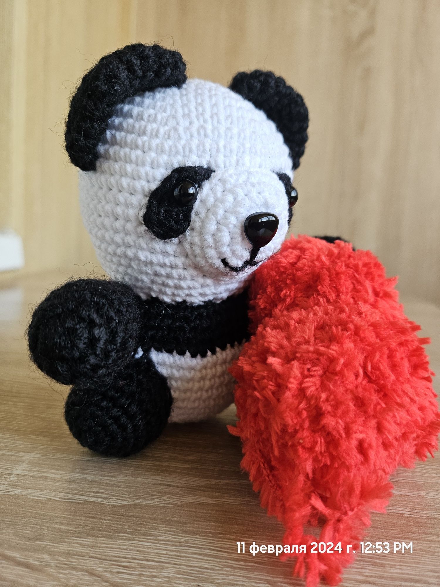 Панда с сердцем, игрушка!