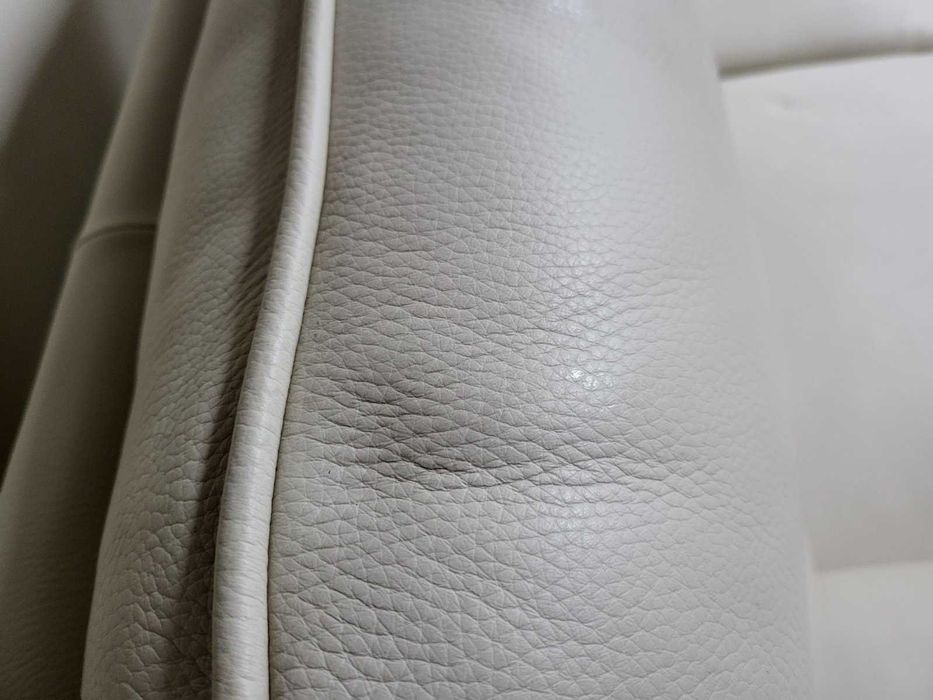 Италиански кремав кожен комплект дивани тройка и двойка Lugano