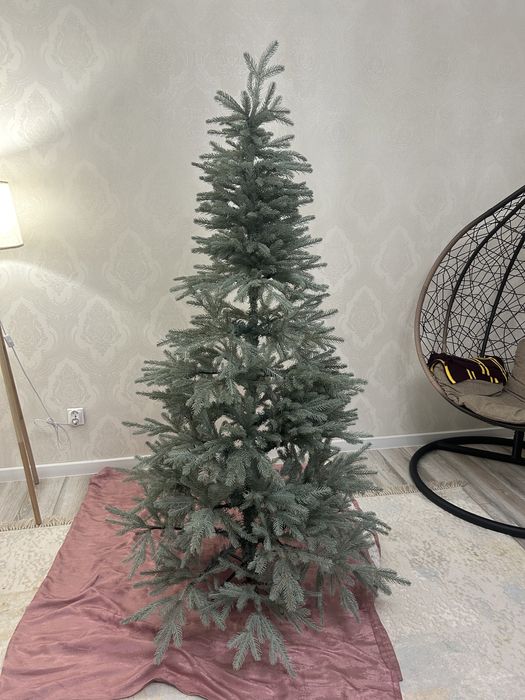 литая голубая елка 180 см